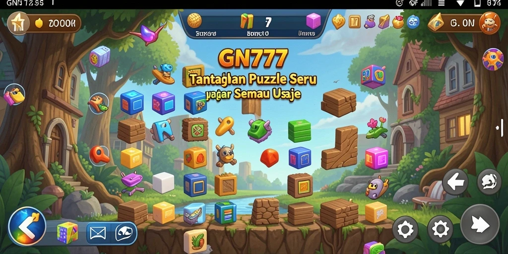 Screenshot gameplay GN777 menampilkan tantangan Puzzle yang mengasyikkan.