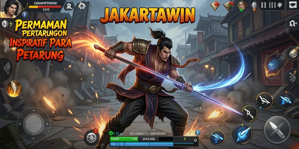 Tampilan menarik dari gameplay JAKARTAWIN saat pertarungan seru.