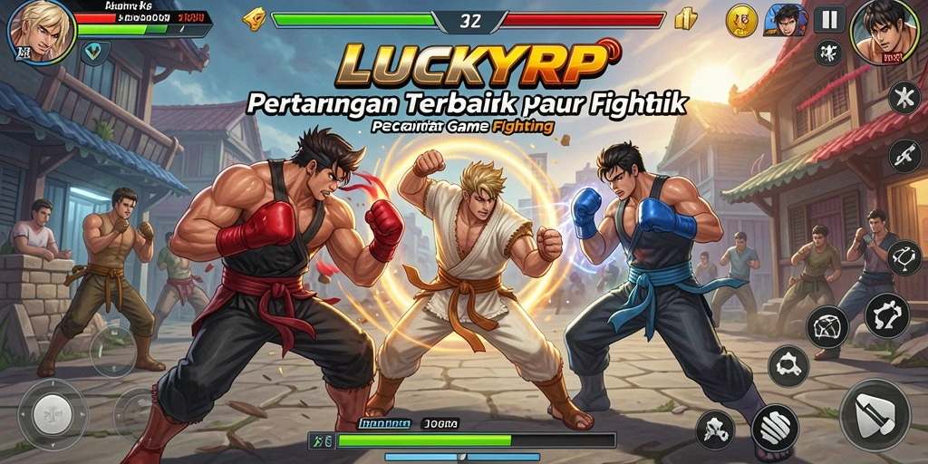 Tampilan gameplay LUCKYRP dengan aksi pertarungan yang seru dan dinamis.