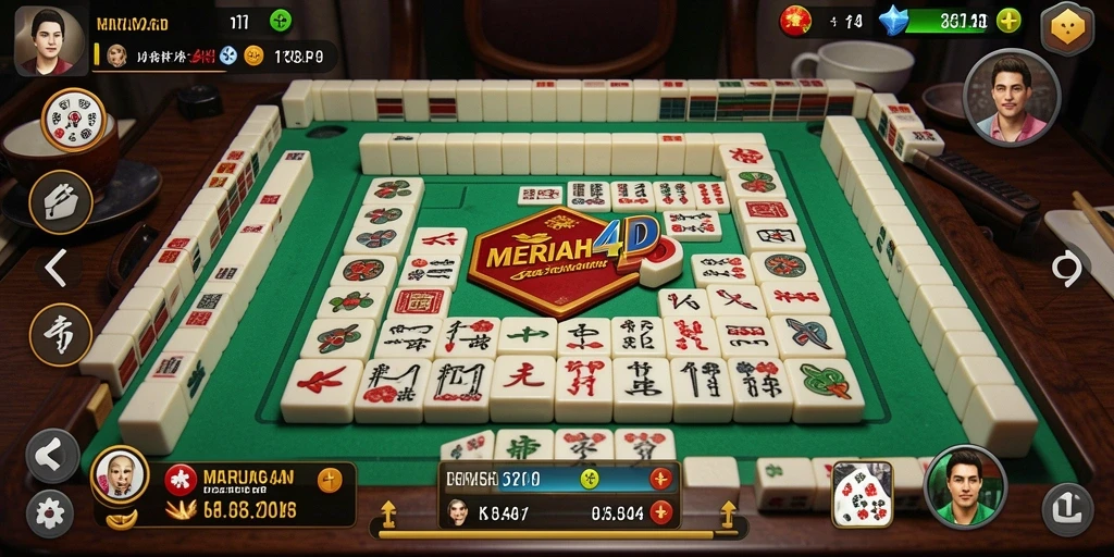 Tampilan gameplay seru game Mahjong MERIAH4D.