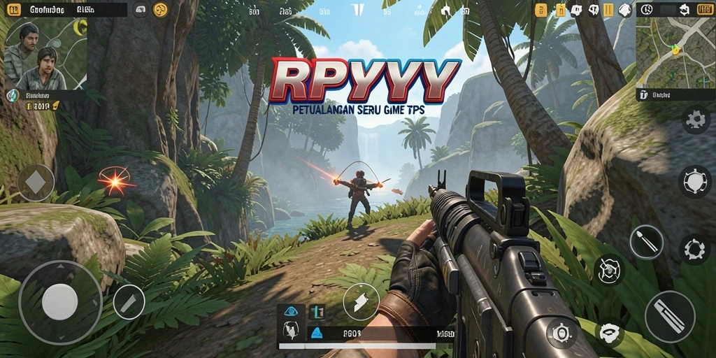 Gameplay RPYYY menampilkan pertempuran seru antar karakter di medan perang.